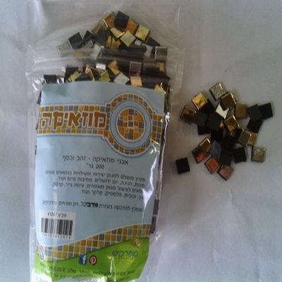 אבני מוזאיקה זהב כסף