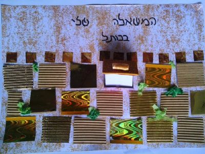 הכותל דוגמא מבריסטולים מתכתים