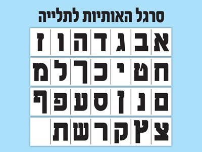סרגל אותיות לתלייה