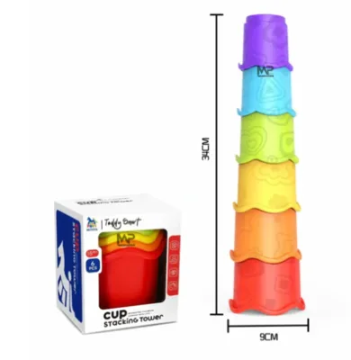 מגדל כוסות צבעוני