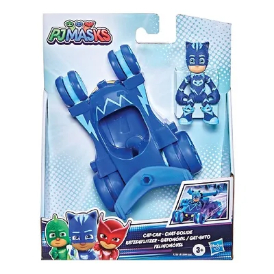 רכב עם דמות משחק של ילד חתול כוח פיג’יי