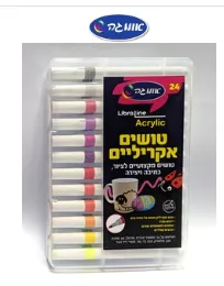 טושים אקריילים-24 גוונים
